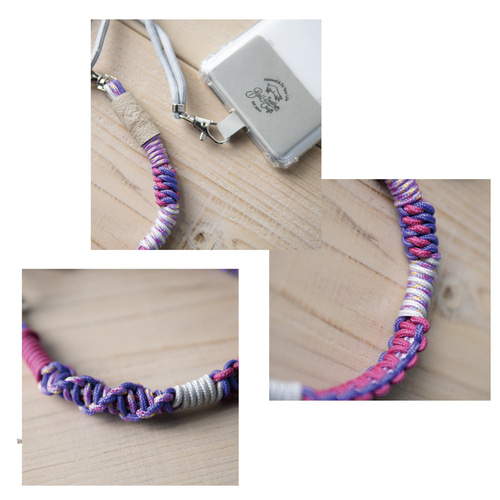 ハンドメイド　パラコード　スマホストラップ パラコードでしっかりと編み込んだ2WAYスマホストラップ ハンド
