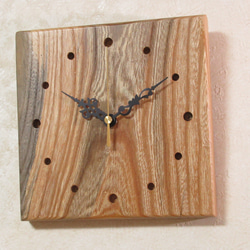 天然木 欅（ケヤキ）　木製時計48（掛け時計） 6枚目の画像