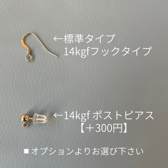 【14kgf】grayish ピーコックグリーン/アクセント タッセル 大人カジュアル イヤリング変更可 お呼ばれ 10枚目の画像