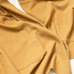 有機棉×犛牛法蘭絨布毯子帶口袋披肩[植物染料/日本桃子] 第7張的照片