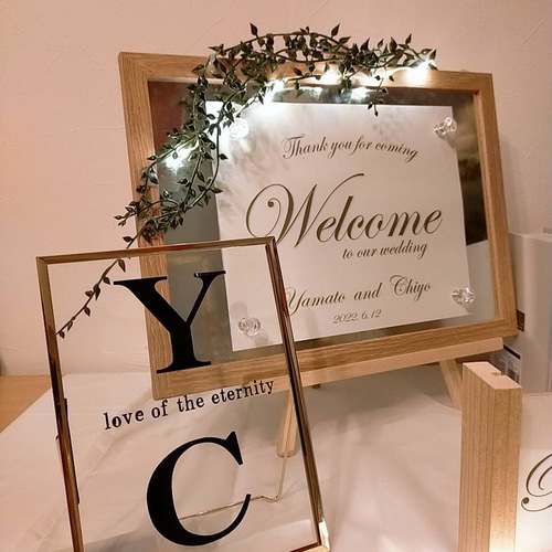 ☆豪華アイテム多数 【エレガント】ウェルカムスペース ネーム、日付