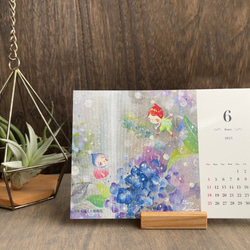 2023カレンダー　【妖精の1年のめぐり】　(卓上タイプ木製スタンド付) 5枚目の画像