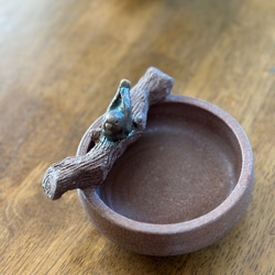 【再販】可愛い小鳥のお玉立て陶器 6枚目の画像