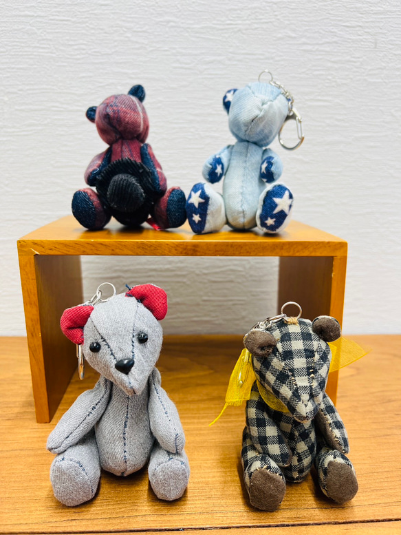 テディベア キーホルダー デニム ぬいぐるみ Re.m 通販 14761336