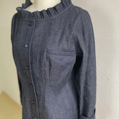 裾タック飾り❤︎デニムジャケット ジャケット Ri Ry 通販