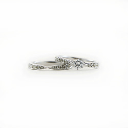 ◇受注制作◇婚約指輪 エンゲージリング セットリング ダイヤモンド モアサナイト モアッサナイト シリーズ006 7枚目の画像
