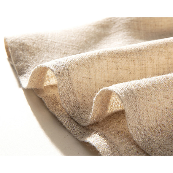 リネン羽織り　リネンコットンコート　綿麻混紡　ベージュ　#L107 8枚目の画像