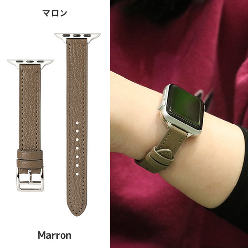 山羊革 アップルウォッチ Apple Watch スリム ゴートレザー