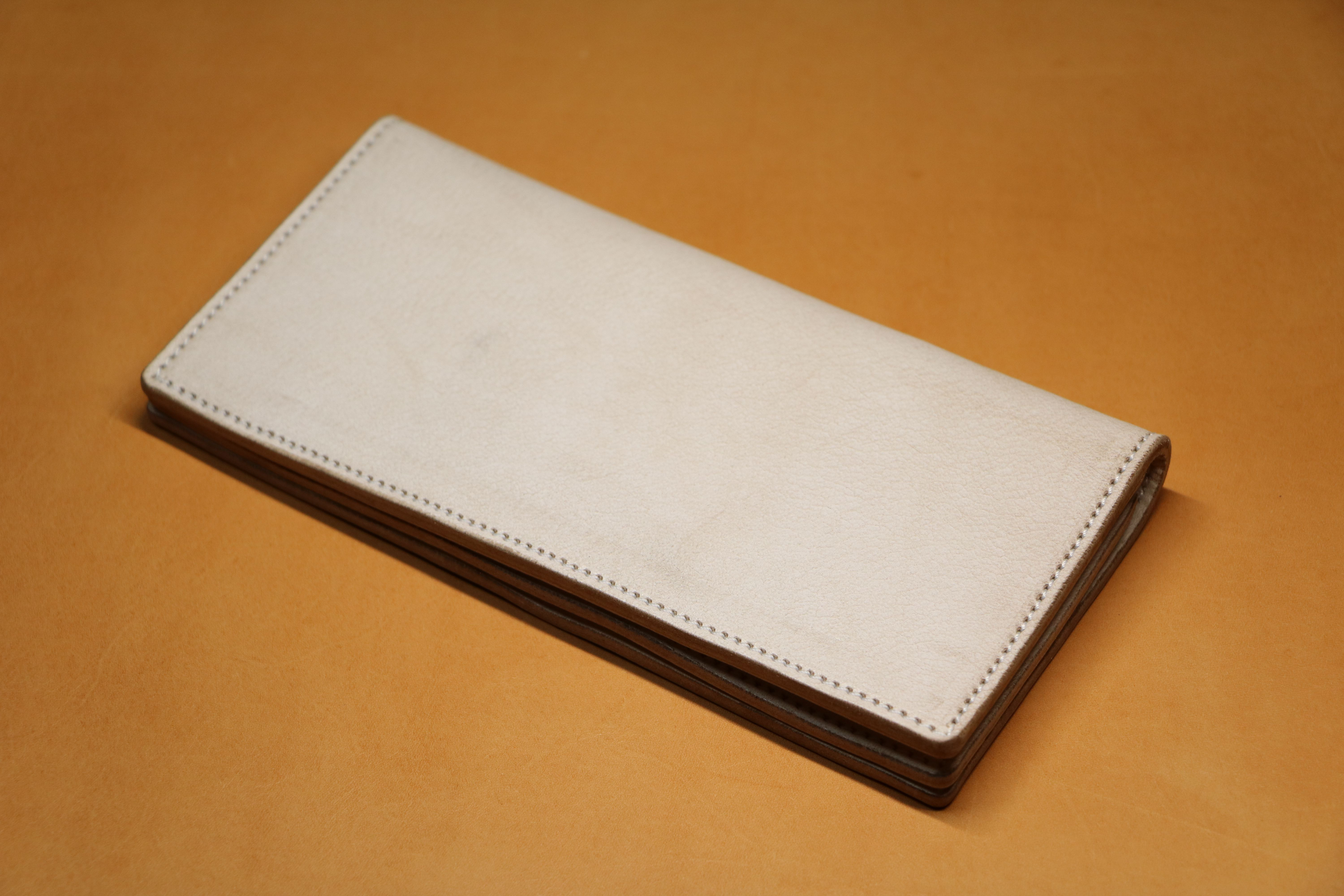 【スタンダード長財布】アラスカレザー アイボリー EA-011