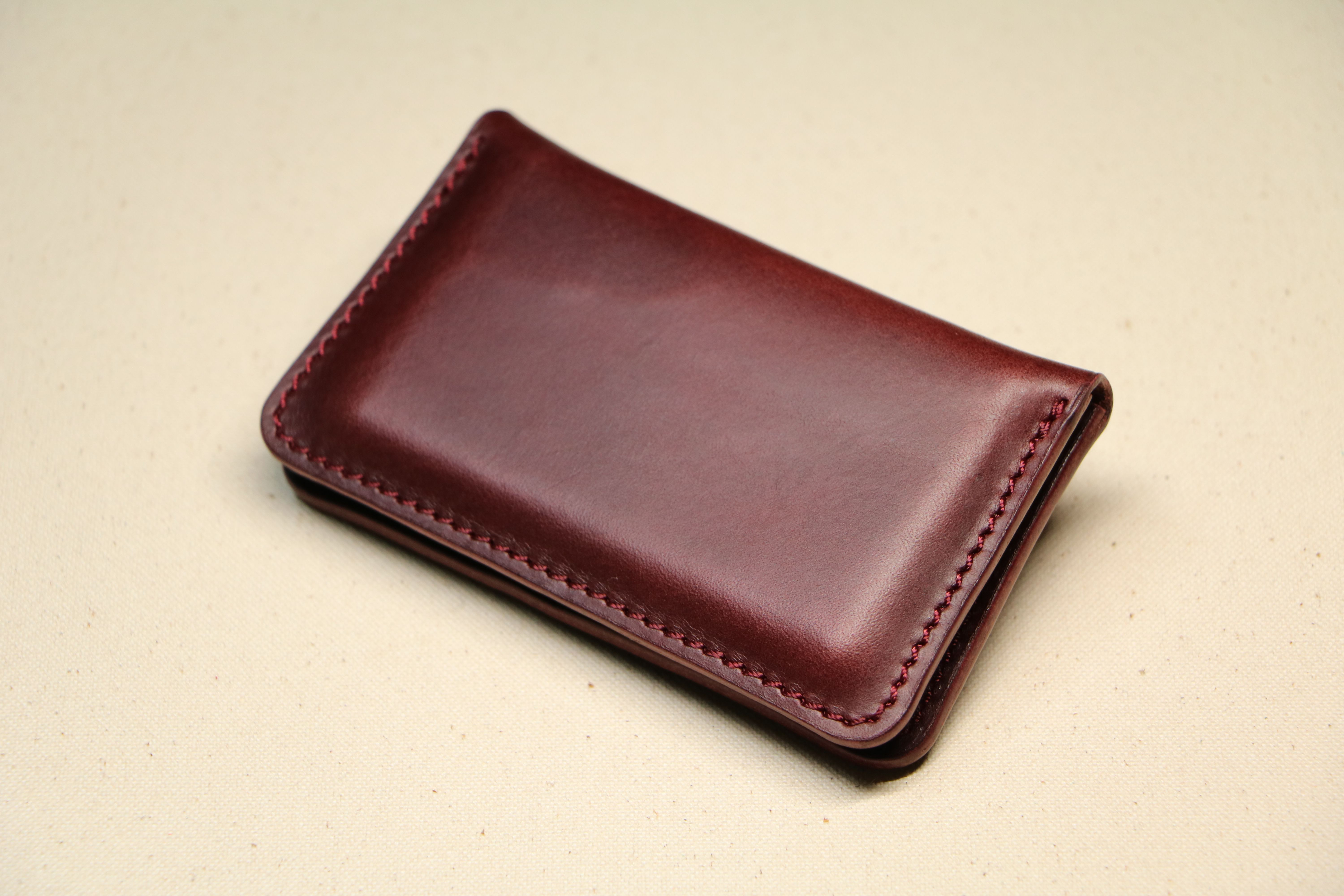 【薄マチ名刺入れ】ブッテーロ ワイン EC-002