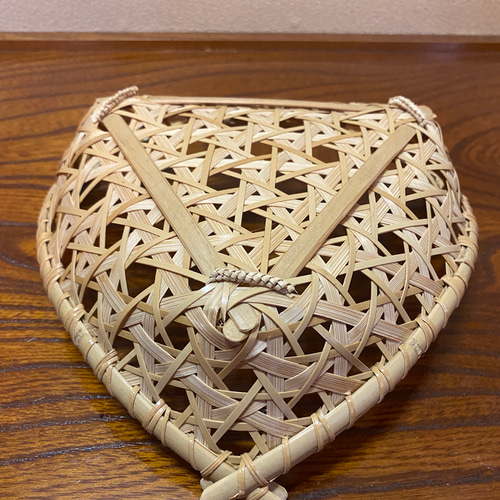 お部屋になじむモダンなデザイン 差し六ツ目三角竹籠 2種 フリー