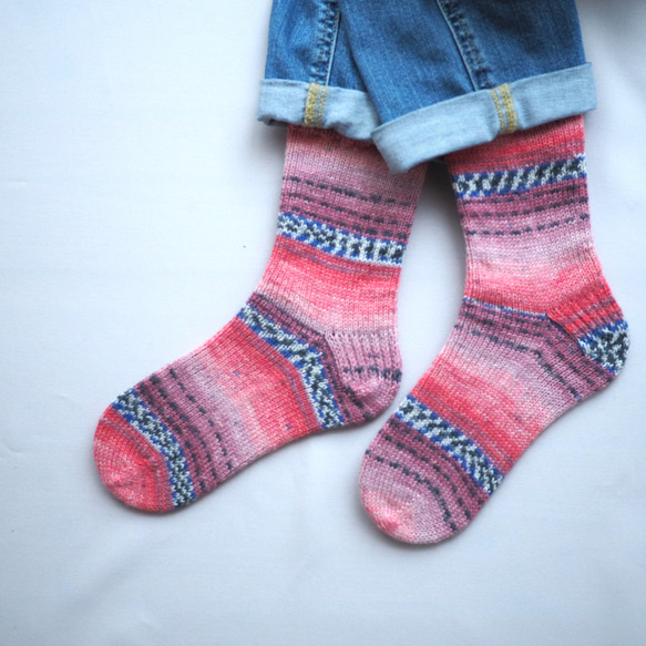 手編みの靴下 （Opalソックヤーン） 6枚目の画像