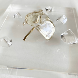 【1点もの】4月誕生石 / simple crystal ミニポニーフック (水晶) 4枚目の画像