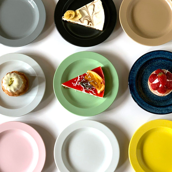 窯元価格 リムプレート 16cm  ケーキ皿  9color  日本製/r156 8枚目の画像