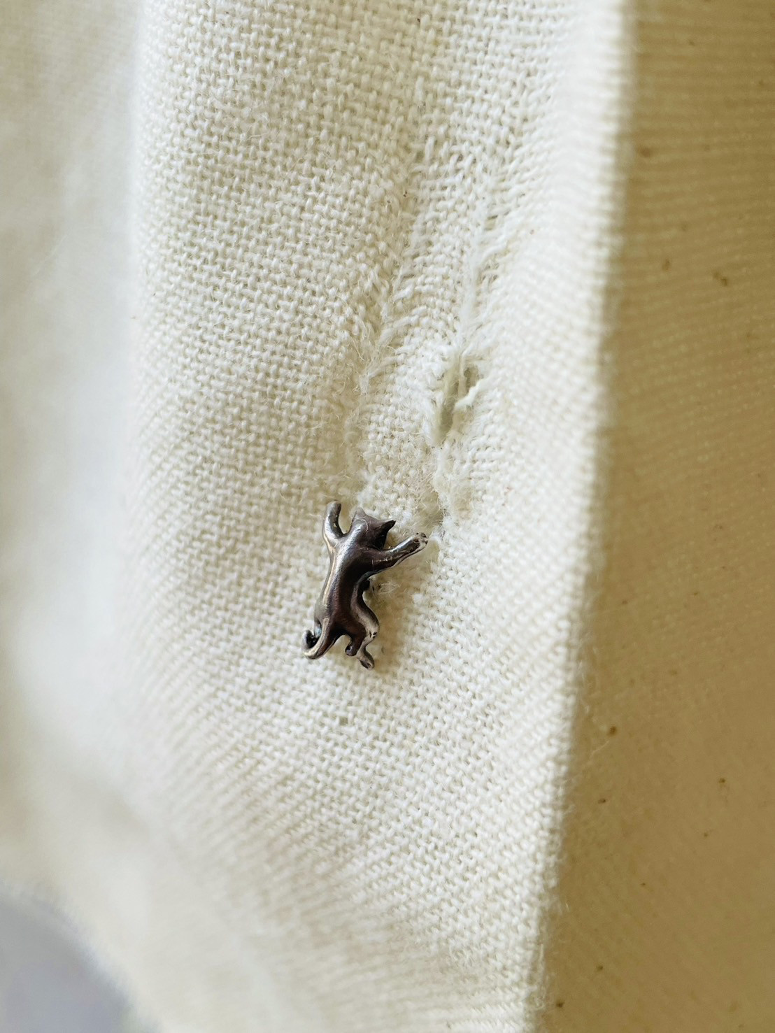 【片ピアス】しがみつくネコ