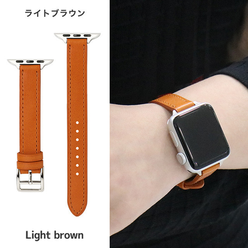栃木レザー アップルウォッチ Apple Watch スリム 時計ベルト