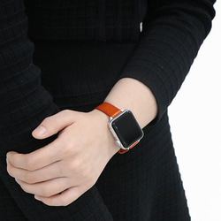 栃木レザー アップルウォッチ Apple Watch スリム 時計ベルト バンド 全7色 幅14mm ass-gto 1枚目の画像