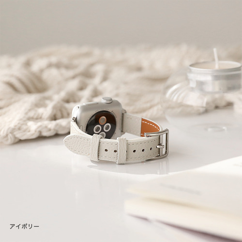 高級革 アップルウォッチ Apple Watch スリム バンド 全5色 幅