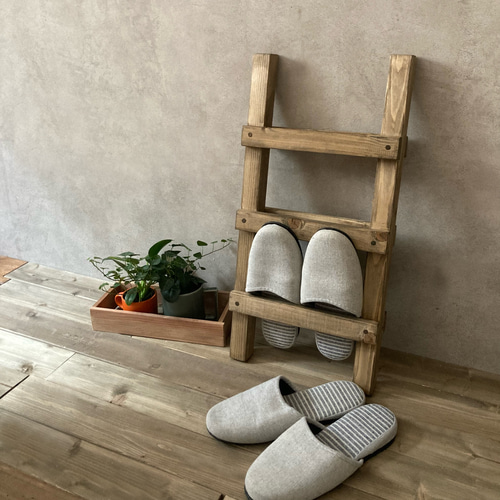 チェストとスリッパラックのセット】木製 玄関収納 かわいい四つ脚 2段