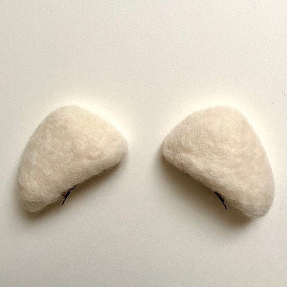 猫耳　白×茶 2枚目の画像
