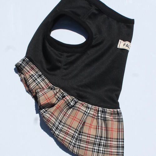 犬服 ペット服 チェック スカート イタグレ コーギー フレブル