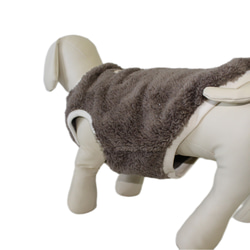 ボア 犬服 ペット服 冬 フリース モカ イタグレ コーギー フレブル ダックス ハンドメイド 中型犬 小型犬 大型犬 6枚目の画像