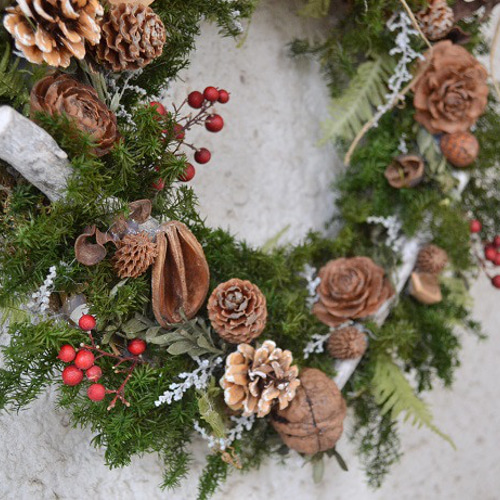 森の贈り物クリスマスwreath リース cosy 通販 14764157｜Creema