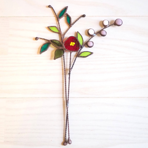 12月31日までの期間限定販売！ステンドグラスの一輪挿しお正月バージョン 8枚目の画像