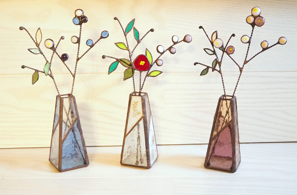 12月31日までの期間限定販売！ステンドグラスの一輪挿しお正月バージョン 10枚目の画像