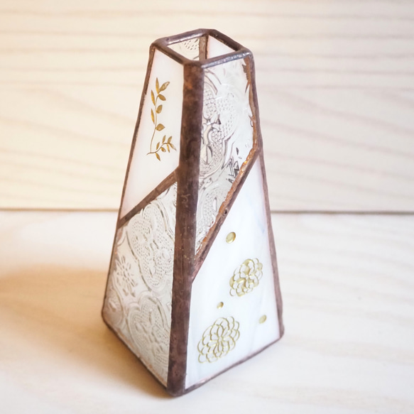 12月31日までの期間限定販売！ステンドグラスの一輪挿しお正月バージョン 4枚目の画像