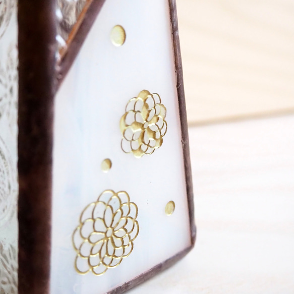 12月31日までの期間限定販売！ステンドグラスの一輪挿しお正月バージョン 5枚目の画像