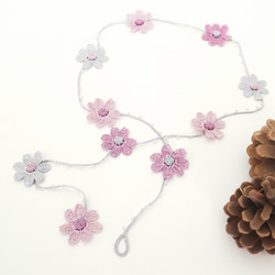 90cm OYA crochet Lariet [DAISY] Lilac Mist 第3張的照片