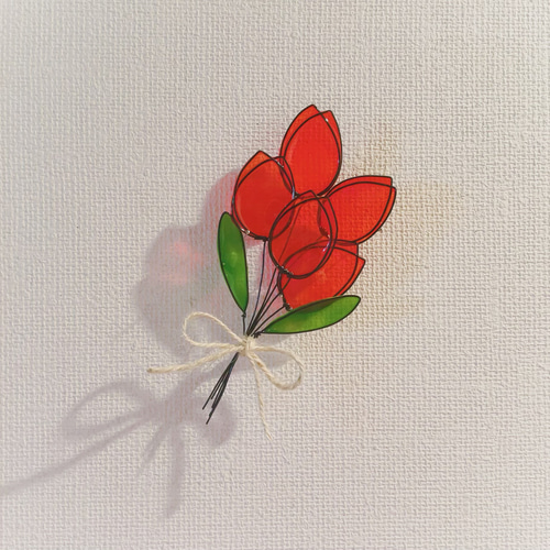 チューリップの花束♡︎ワイヤーアート ウォールステッカー・ウォール 