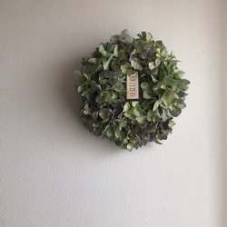 送料無料！秋色紫陽花のドライフラワーリース　※フォロワー様限定キャンペーン 7枚目の画像