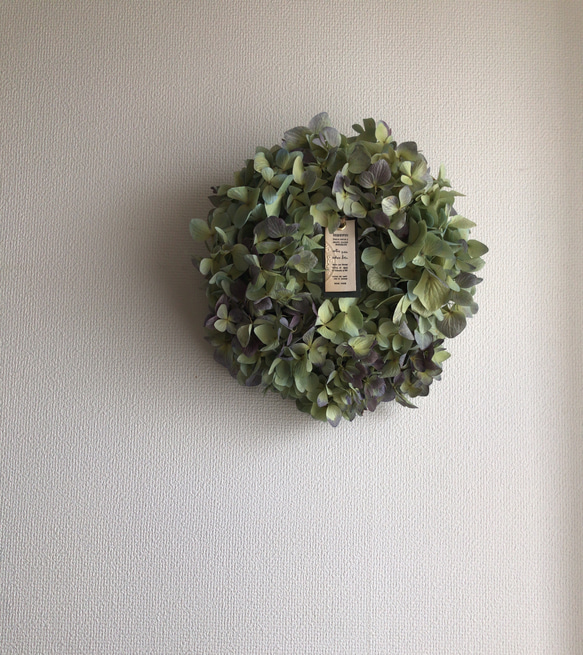 送料無料！秋色紫陽花のドライフラワーリース　※フォロワー様限定キャンペーン 7枚目の画像