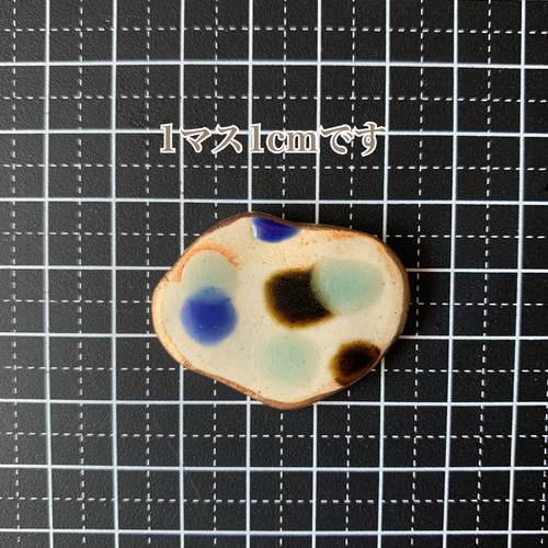 水玉模様 やちむん風 金継ぎ ライン 陶器 ポニーフック ヘアゴム