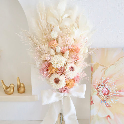 受注製作》ドライフラワー プリザーブドフラワー 花束 スワッグ ブーケ