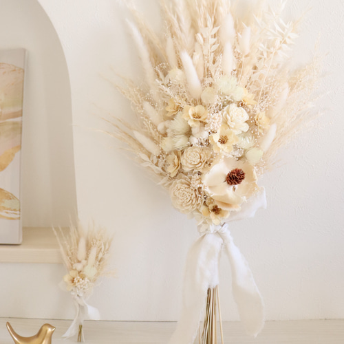 受注製作》ドライフラワー プリザーブドフラワー 花束 スワッグ ブーケ
