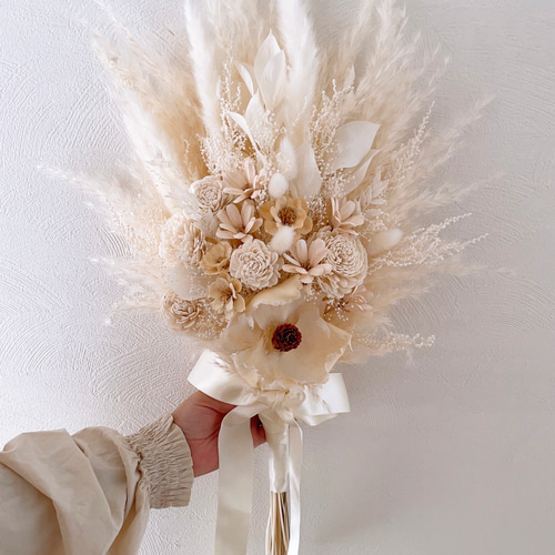 受注製作》ドライフラワー プリザーブドフラワー 花束 スワッグ ブーケ