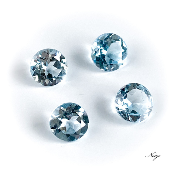 宝石質スカイブルートパーズAAA ルース ラウンドファセット