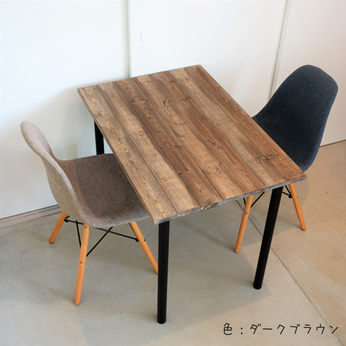 シンプルなダイニングテーブル《幅90x奥行71cm》【無垢材・2人 シンプルなダイニングテーブル《幅90x奥行71cm》【無垢材・2人
