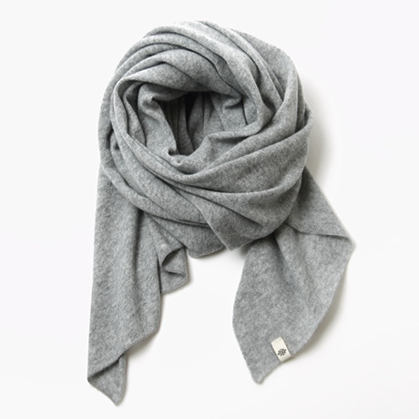 100%ベビーカシミヤ ミディアムストール  Grey