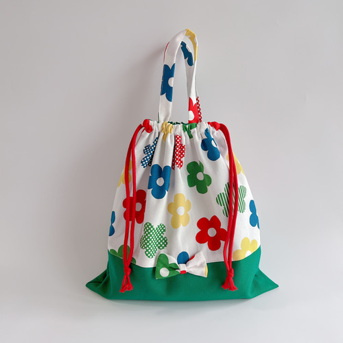 送料無料〉入園入学☆3点セット✿︎お花柄/レッスンバッグ・シューズ