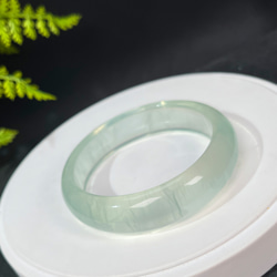 獨特 天然 玻璃體 綠色 螢石手鐲 60MM 冰透少棉 水晶手環 提升效率 凈化磁場 第1張的照片