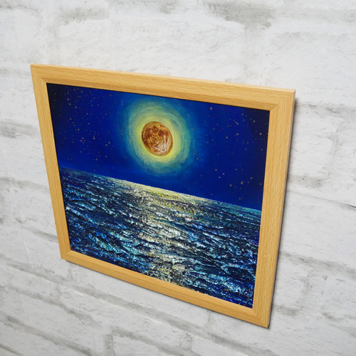 油絵 油彩 油彩画 絵 絵画【月下の海】 油絵 油彩 油彩画 絵 絵画【月下の海】 絵画 HR 通販 14766187