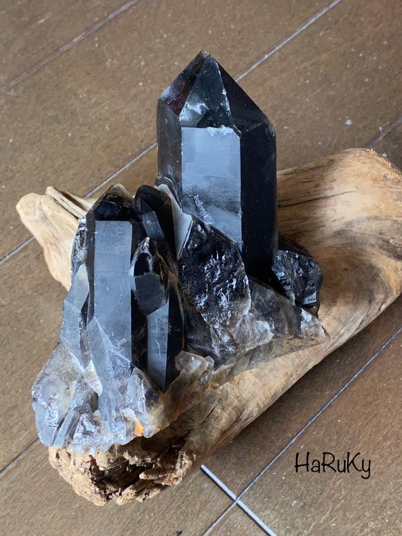 濃厚スモーキー 黒水晶 ブラジル産 水晶ポイント クラスター 濃厚スモーキー 黒水晶 ブラジル産 水晶ポイント クラスター