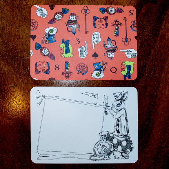 「Aliceのメッセージカード」 ギフトカード　ポストカード　３デザイン×2枚（6枚入）alice postcard 3枚目の画像