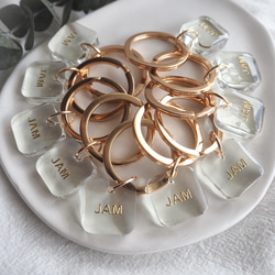 clear S】 レジン 名入れ 文字入れ 入園入学 送別 キーホルダー プチ