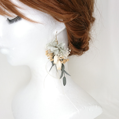 一点限定】本物のお花のアクセサリー ピアス イヤリング