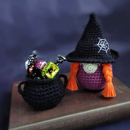 ハロウィン限定！魔女トントゥの着せ替え5点セット /手編み